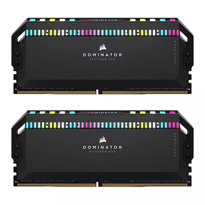 رم کامپیوتر DDR5 دو کاناله 5600 مگاهرتز CL40 کورسیر مدل Dominator Platinum RGB ظرفیت 64 گیگابایت