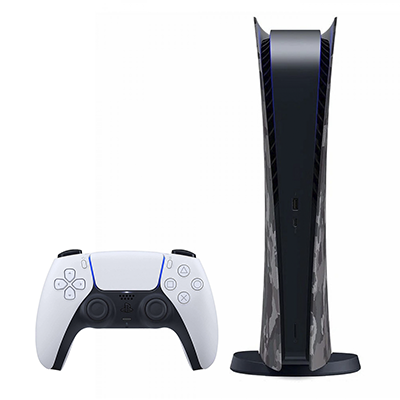 پلی استیشن 5 نسخه دیجیتال خاکستری ارتشی با دسته سفید 