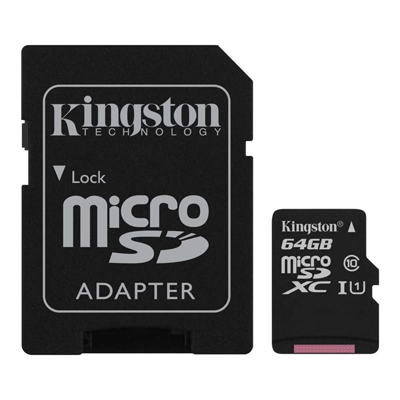 کارت حافظه microSDHC کینگستون مدل Canvas Select کلاس 10 استاندارد UHS-I U1 سرعت 85MBps ظرفیت 64 گیگابایت به همراه آداپتور SD کارت حافظه microSDHC کینگستون مدل Canvas Select کلاس 10 استاندارد UHS-I U1 سرعت 85MBps ظرفیت 64 گیگابایت -small-image