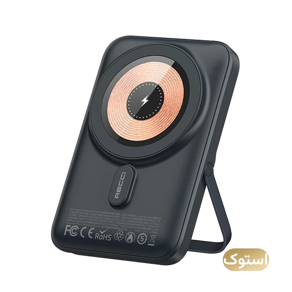 پاوربانک استوک Open Box - رسی مدل RPB-W08 ظرفیت 10000 میلی‌ آمپر ساعت - مشکی-small-image