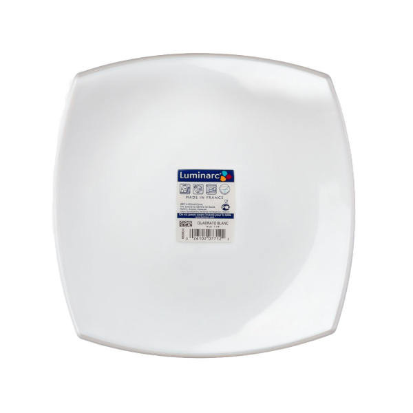 بشقاب غذاخوری لومینارک مدل کوادراتو بسته 6 عددی