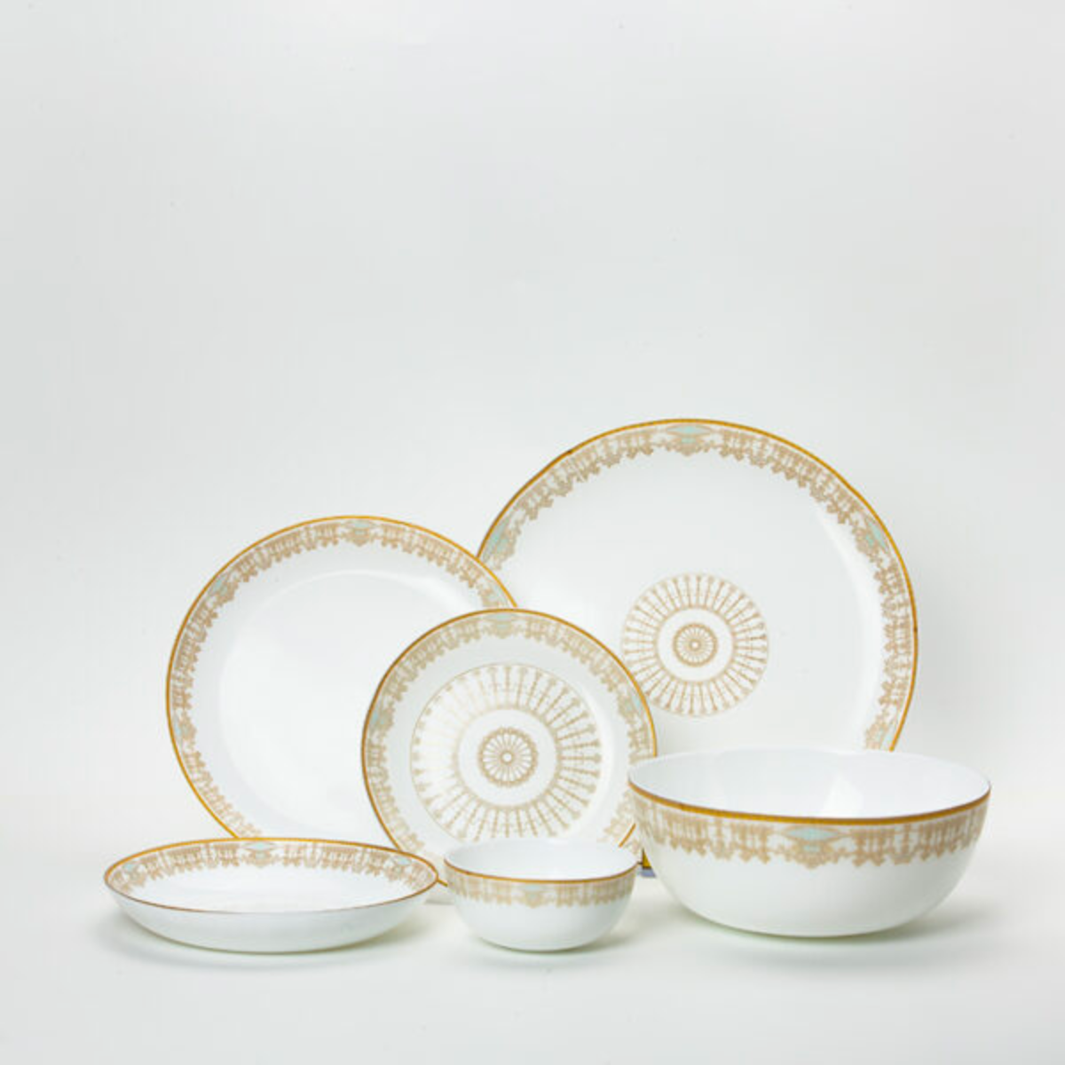 سرویس غذاخوری 26 پارچه آرکوپال گلد اوپال قالب دیوالی مدل نازنین-small-image