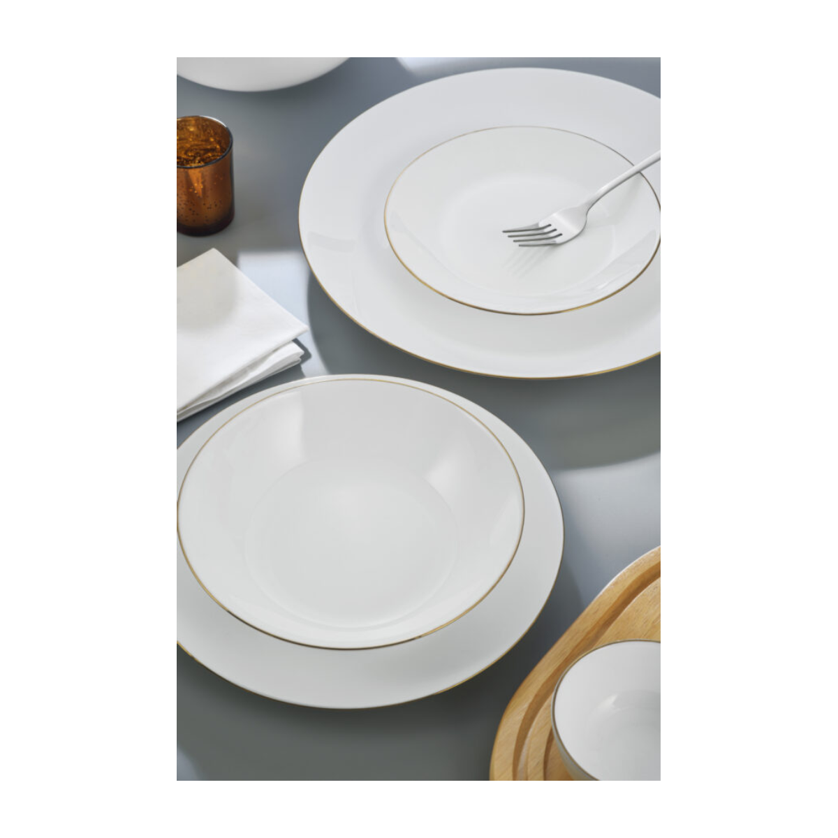 سرویس غذاخوری 26 پارچه آرکوپال گلدن اوپال قالب زلی مدل لب طلا-small-image