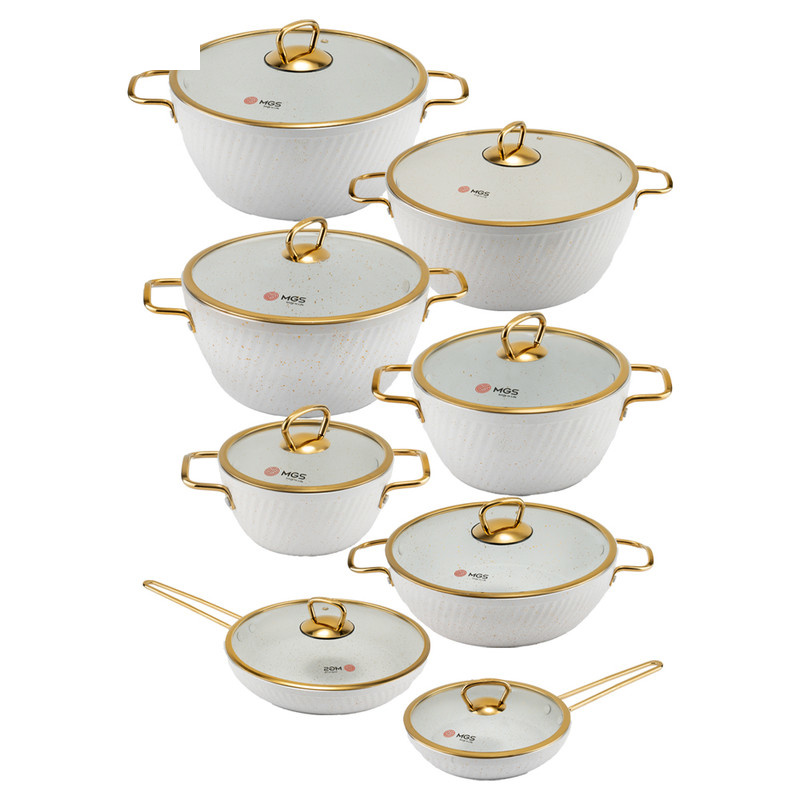 سرویس قابلمه و تابه گرانیت 16 پارچه ام جی اس مدل ماینز کد 001