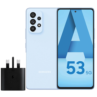 گوشی موبايل سامسونگ Galaxy A53 5G ظرفیت 128 گیگابایت رم 8 گیگابایت به همراه شارژر 25 وات سامسونگ