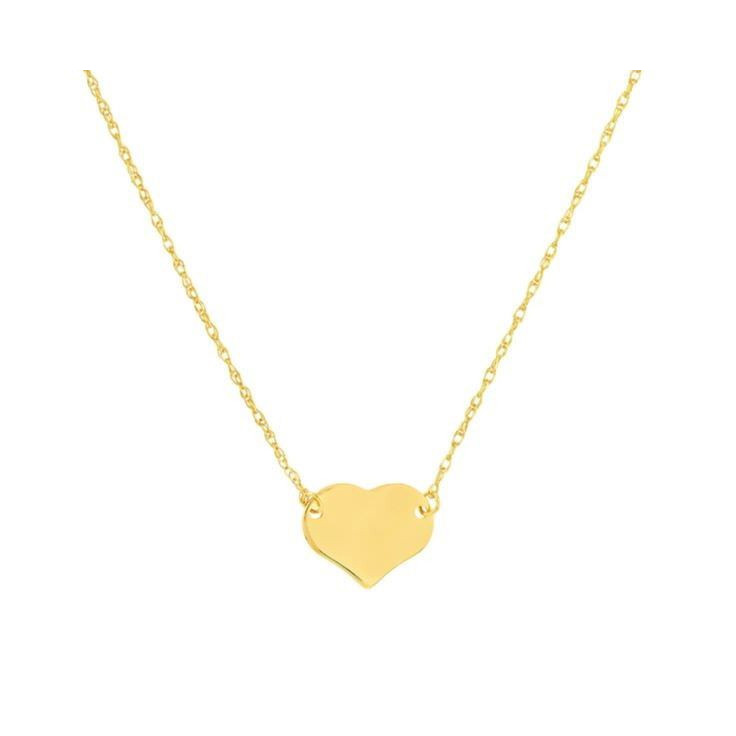 گردنبند طلا با طرح فلامینگو (حلقهای) 18 عیار زنانه گالری قو طلایی مدل  بیبی قلب