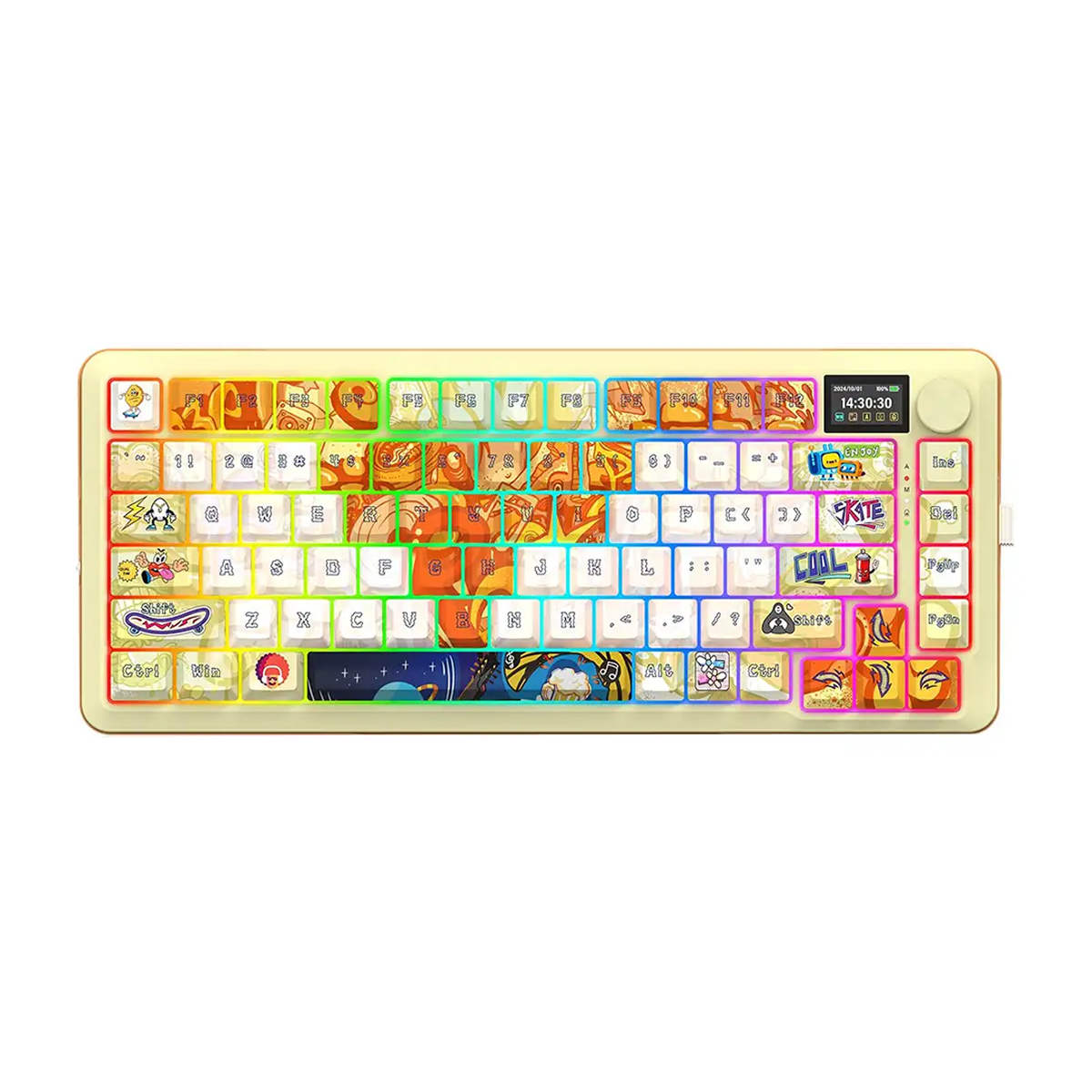 کیبورد بی سیم گیمینگ ردراگون مدل FLEKACT K708 GF PRO RGB کیبورد بی سیم گیمینگ ردراگون مدل FLEKACT K708 GF PRO RGB-small-image