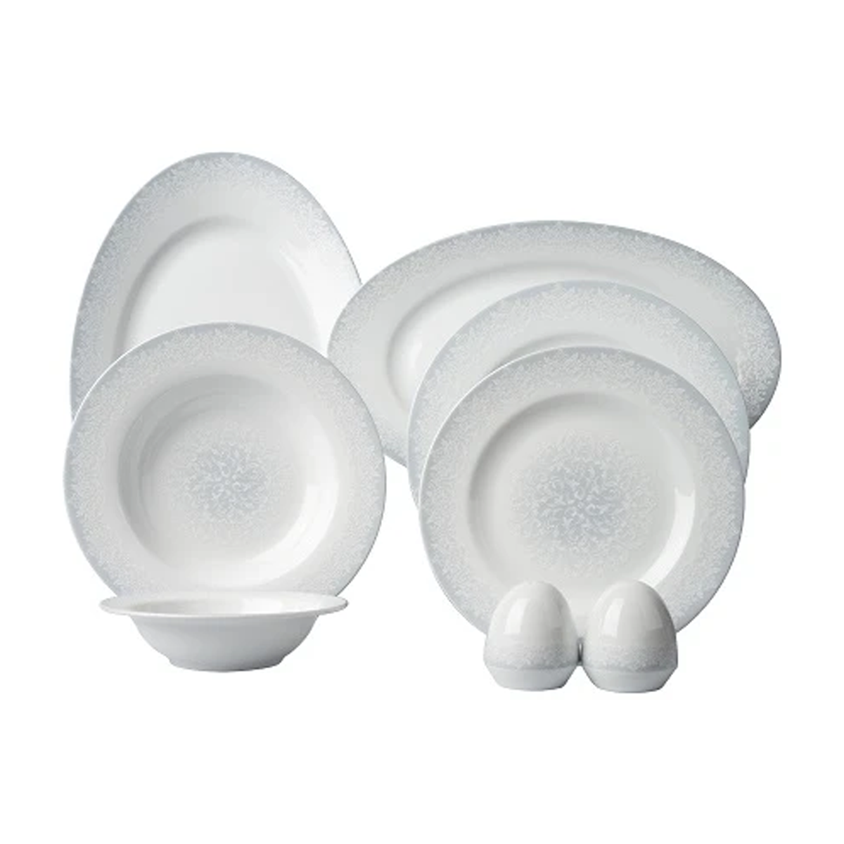 تخفیف سرویس غذاخوری 28 پارچه 6 نفر چینی زرین ایران مدل ایتالیا اف سابرینا درجه 3