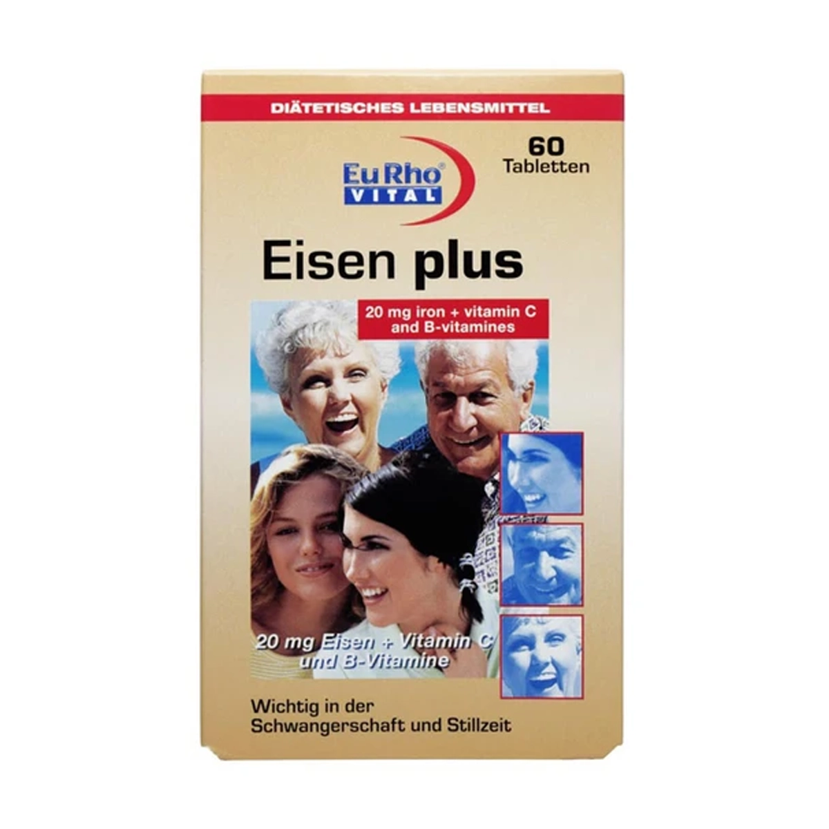 تخفیف قرص آیزن پلاس یورو ویتال بسته 60 عددی