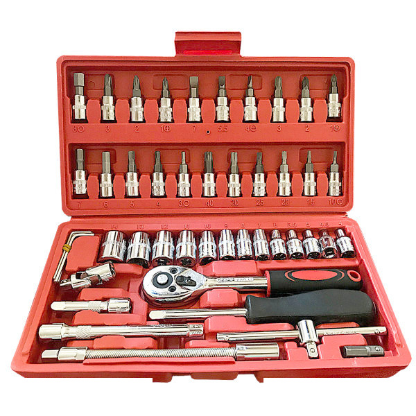 مجموعه 46 عددی آچار و سری بکس ایکس راین کد XRN-08 مجموعه 46 عددی آچار و سری بکس ایکس راین کد XRN-08