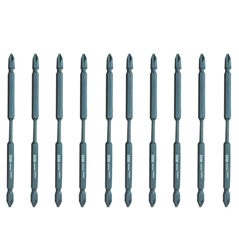 سری پیچ گوشتی دو سر چهار سو تام مدل AJ-PH2*PH2*110MM سایز 11 سانتی متر مجموعه 10 عددی