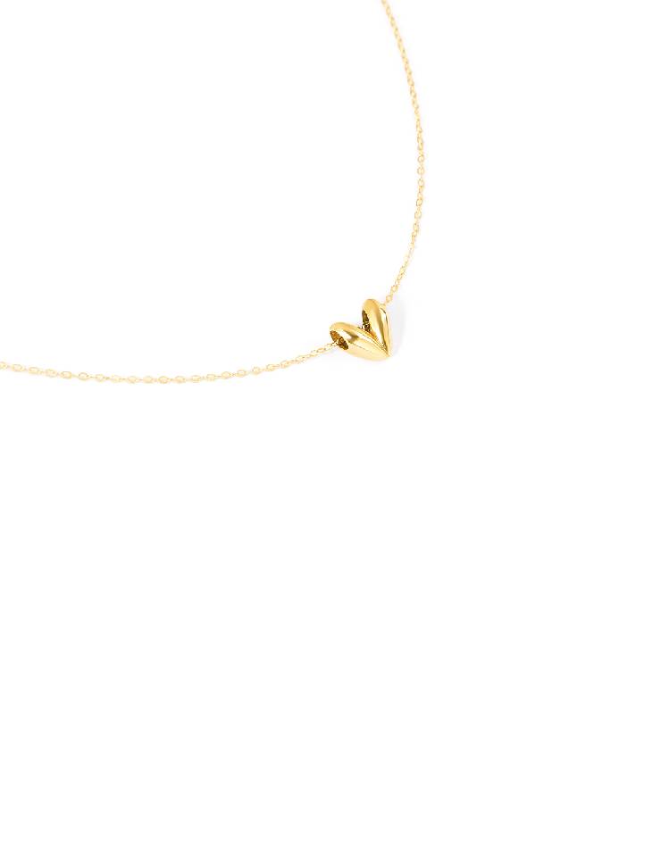 گردنبند طلا 18عیار اپال گلد مدل قلب بادکنکی