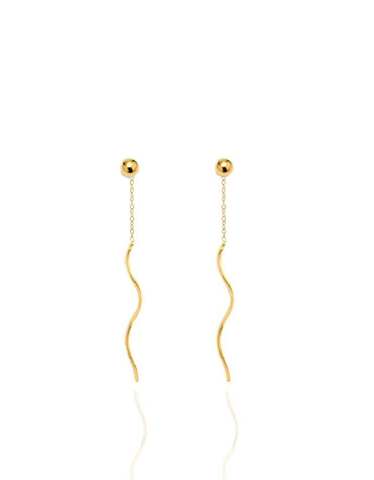 گوشواره طلا 18عیار اپال گلد مدل پیچی دایره