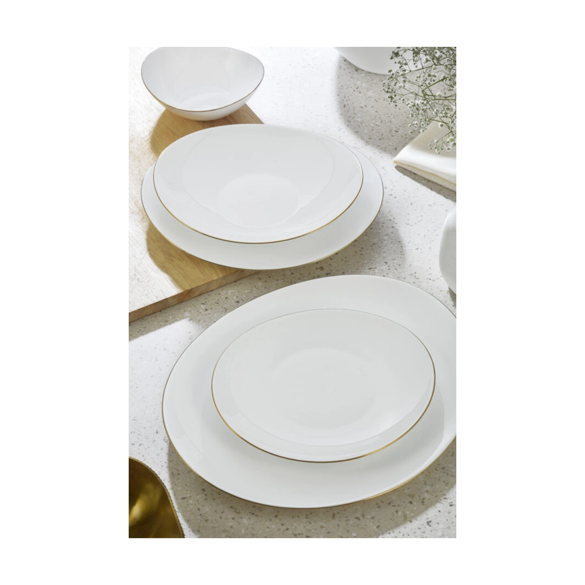 سرویس غذاخوری آرکوپال ۶ نفره ۲۶ پارچه گلدن اپال قالب پرومیتو طرح لب طلا سرویس آرکوپال ۶ نفره ۲۶ پارچه گلدن اپال قالب پرومیتو طرح لب طلا-small-image