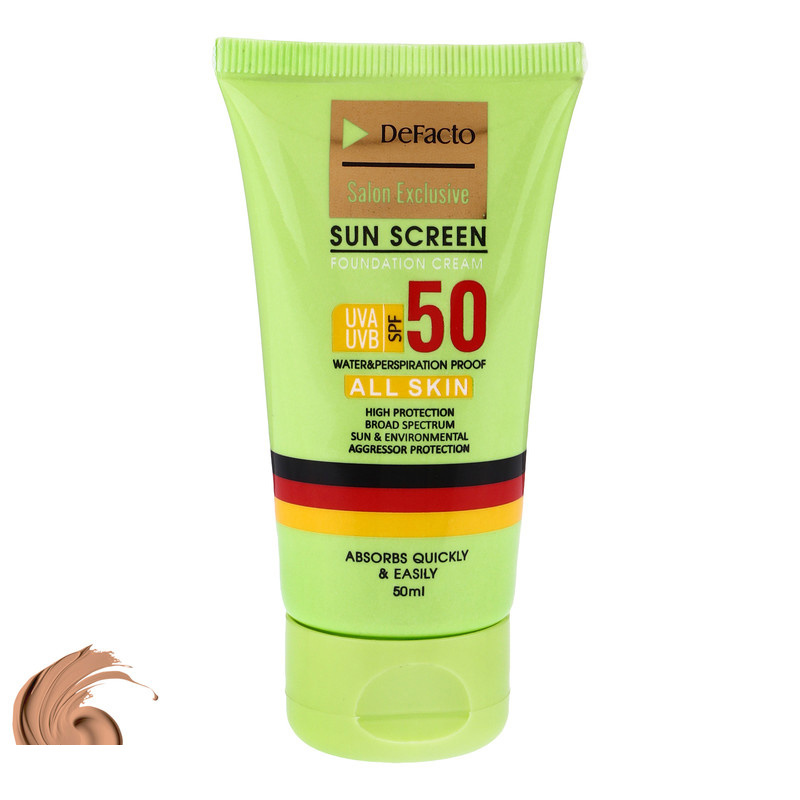 کرم ضد آفتاب رنگی دیفکتو SPF 50 مدل 02 حجم 50 میلیلیتر