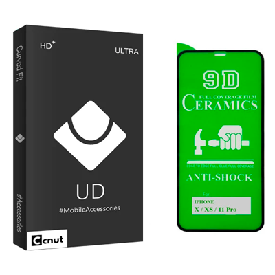 محافظ صفحه نمایش سرامیکی گوشی اپل iPhone 11 Pro - XS - X کوکونات مدل UD Black