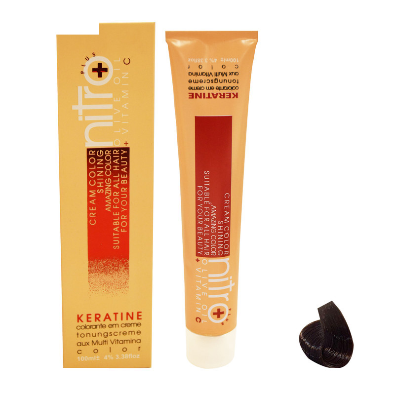 رنگ مو نیترو سری Keratine شماره 3.65 حجم 100 میلی لیتر رنگ قهوه ای تنباکویی تیره رنگ مو نیترو سری Keratine شماره 3.65 حجم 100 میلی لیتر رنگ قهوه ای تنباکویی تیره