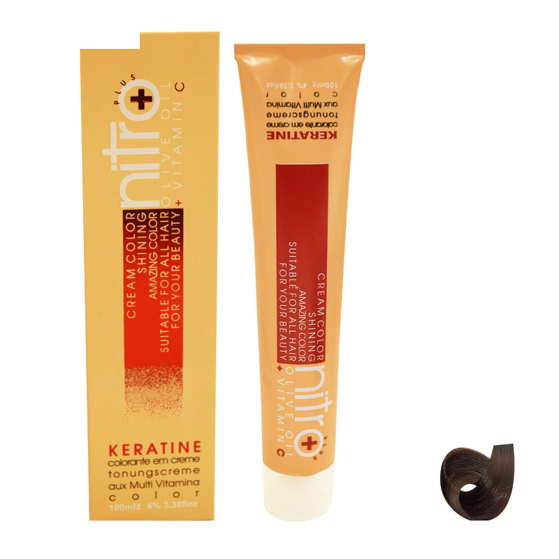 رنگ مو نیترو سری Keratine شماره 3.5 حجم 100 میلی لیتر رنگ قهوه ای طلایی تیره رنگ مو نیترو سری Keratine شماره 3.5 حجم 100 میلی لیتر رنگ قهوه ای طلایی تیره