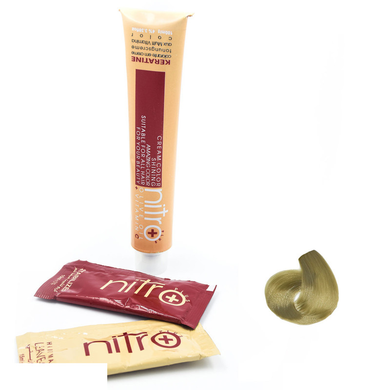 رنگ مو نیترو سری Keratine شماره 901 رنگ سوپر پلاتینه دودی