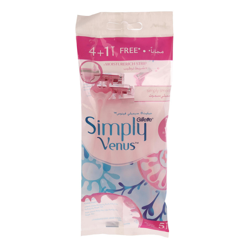 خود تراش ژیلت مدل Simply venus بسته 5 عددی خود تراش ژیلت مدل Simply venus بسته 5 عددی