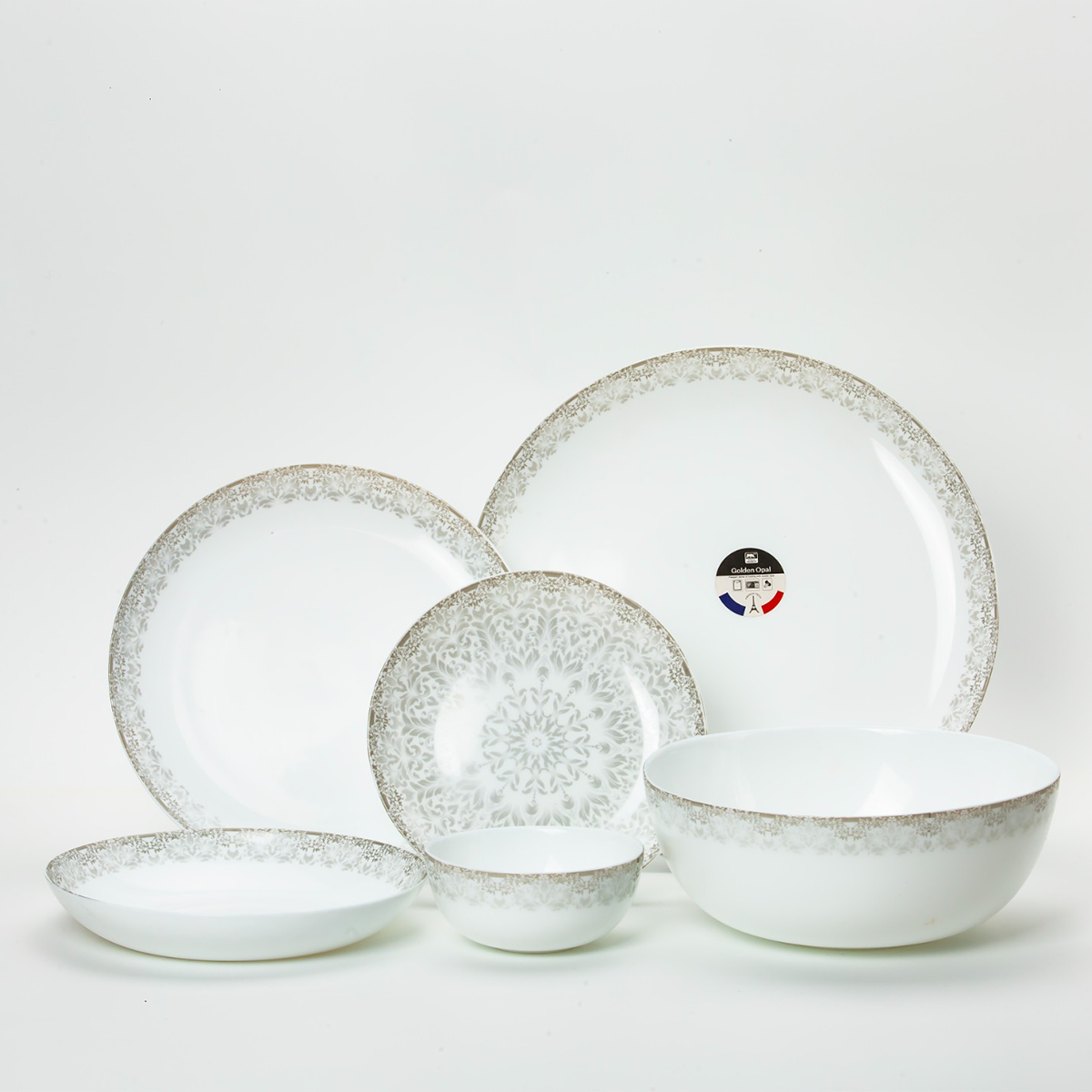 سرویس غذاخوری آرکوپال ۶ نفره ۲۶ پارچه گلدن اپال قالب دیوالی (Diwali) طرح پرنسا طوسی سرویس آرکوپال ۶ نفره ۲۶ پارچه گلدن اپال قالب دیوالی (Diwali) طرح پرنسا طوسی-small-image