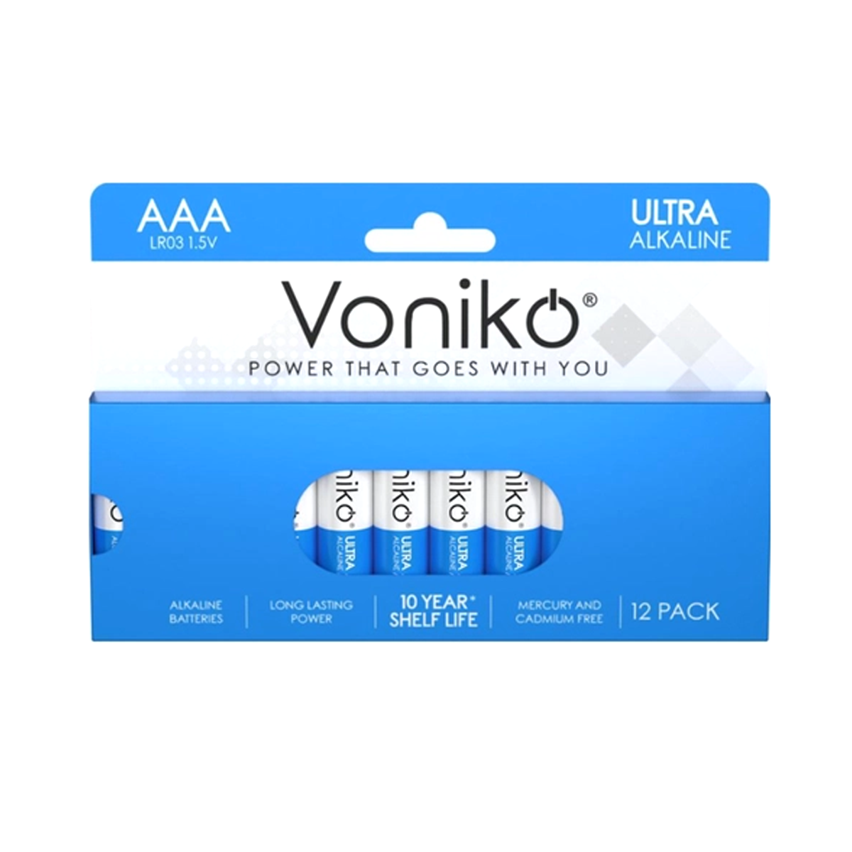 باتری نیم قلمی ونیکو مدل LR03 PAPERBOX بسته 12 عددی