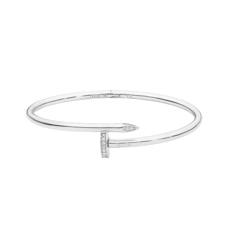 بنگل طلا 18 عیار زنانه ماوی گالری مدل کارتیه میخ صدف