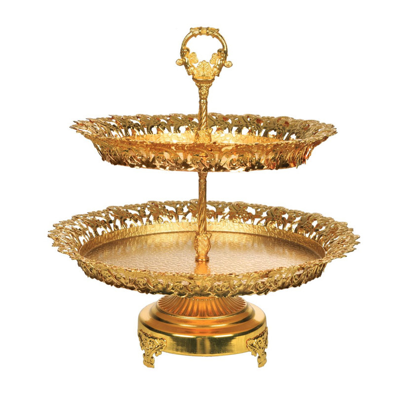 شیرینی خوری چشمه نور مدل 2 طبقه کد B8033-G