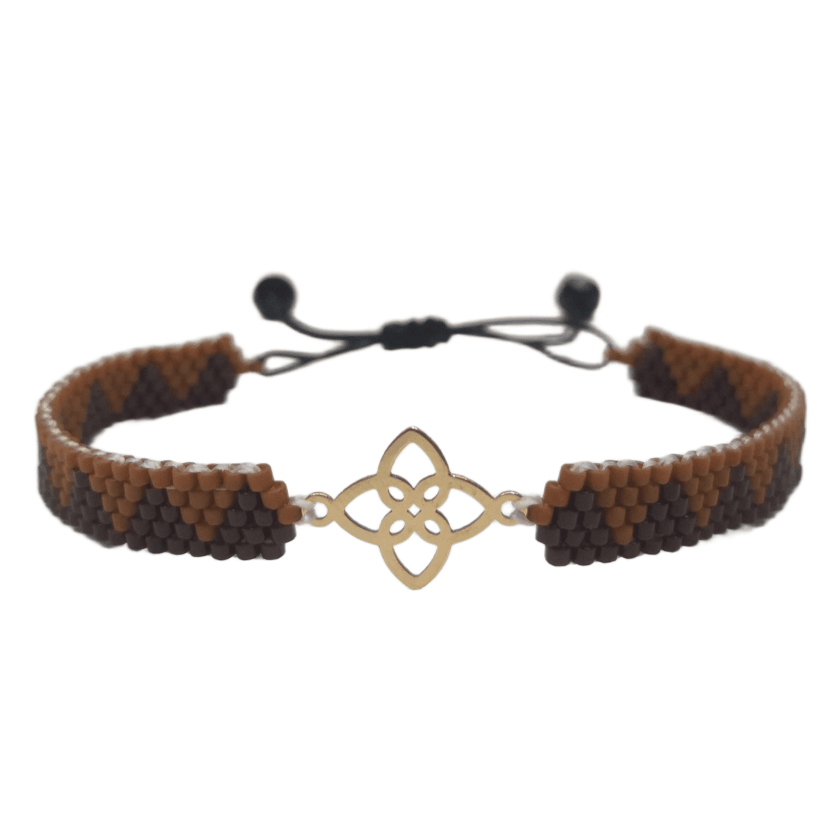 دستبند طلا 18 عیار زنانه دستساز نقش گل یاس 182 پلاک