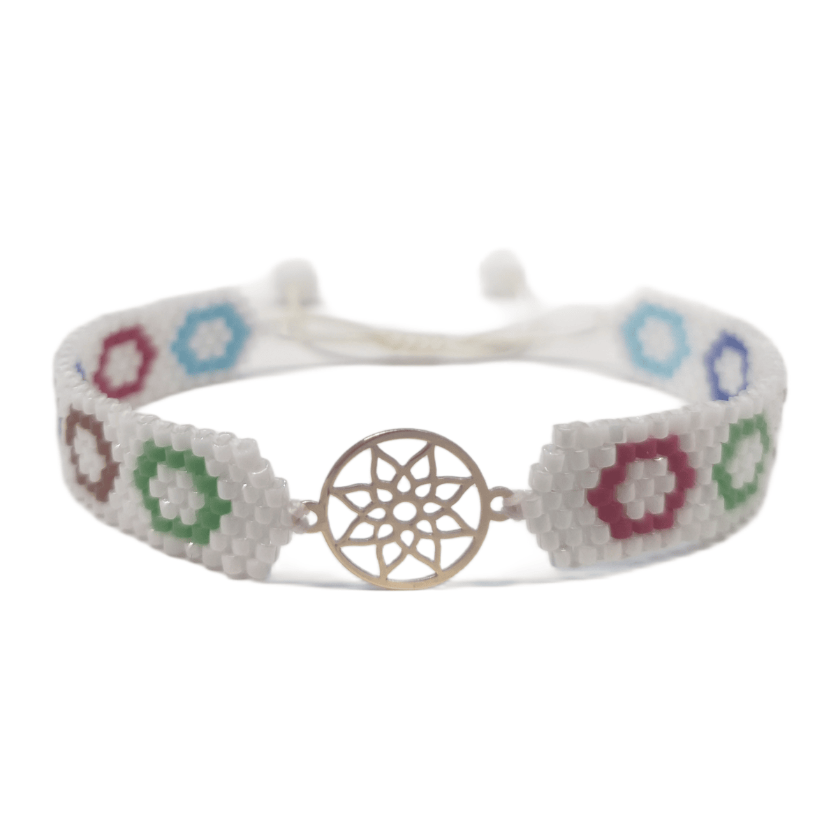 دستبند طلا 18 عیار زنانه دستساز نقش شکوفه گل کد 152 پلاک