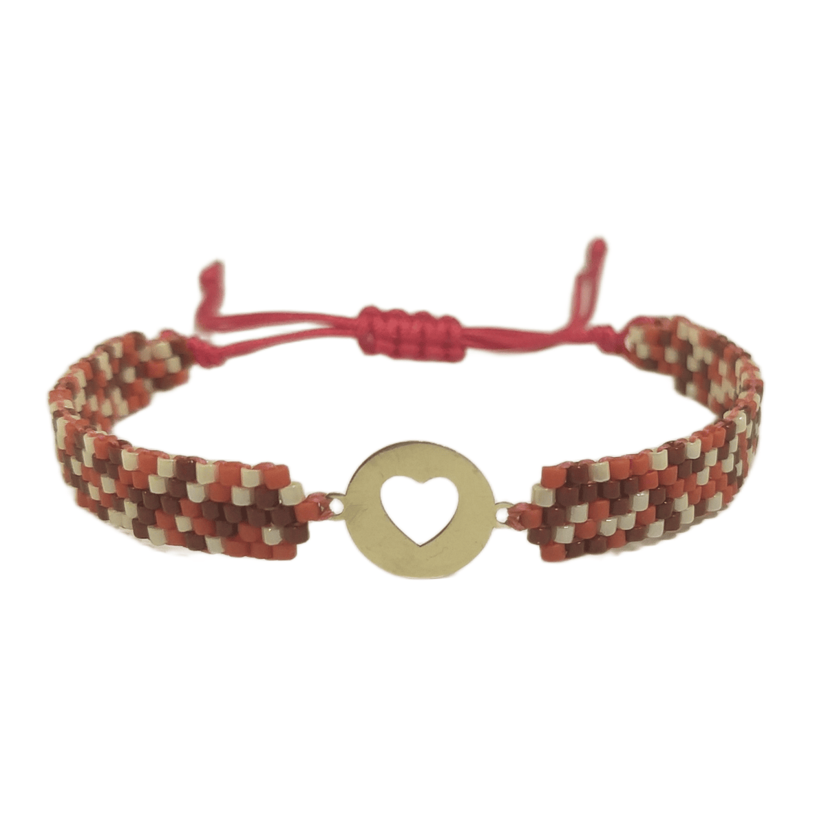 دستبند طلا 18 عیار زنانه دستساز نقش قلب کد 115 پلاک