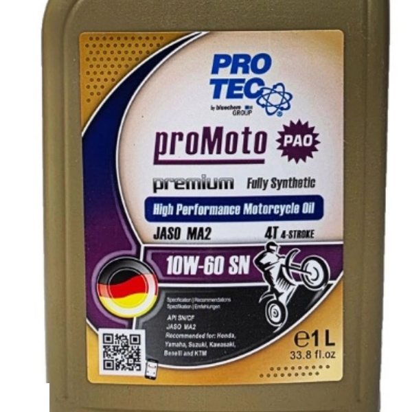 روغن موتور سیکلت پروتک مدل 10W60-SN-MA2 حجم 1 لیتر