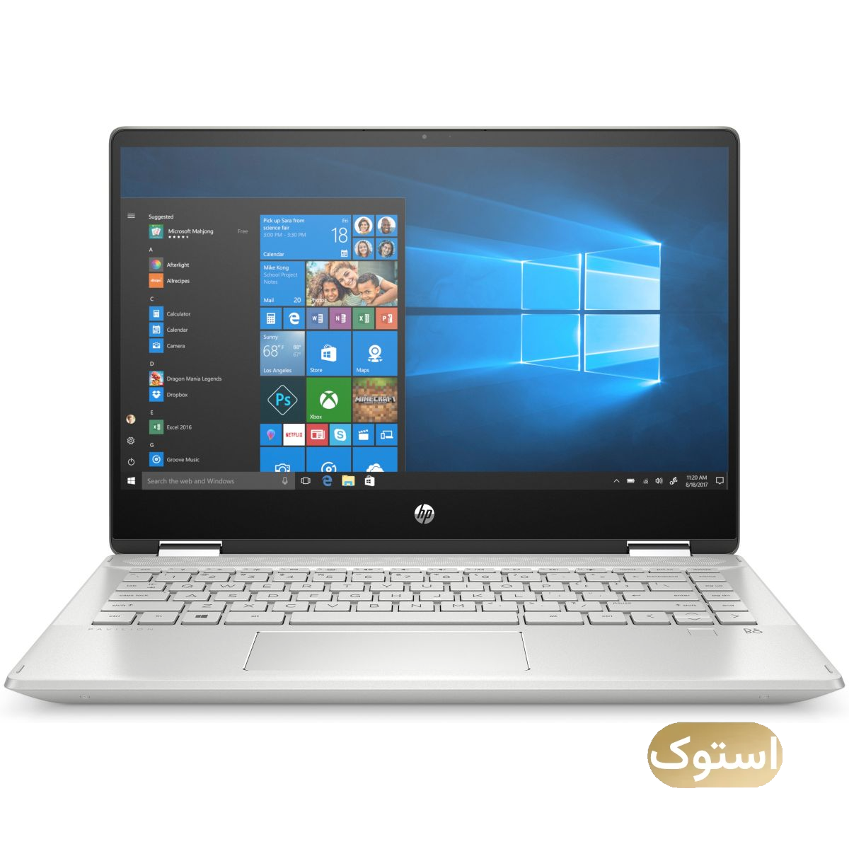 لپ تاپ استوک USED - اچ پی 14 اینچی مدل Pavilion X360 i5 10210U 8GB 256GB - رزگلد-small-image