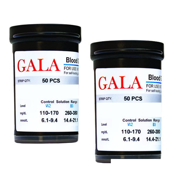 نوار تست قند خون گالا مدل OK-2AJ دو بسته 50 عددی