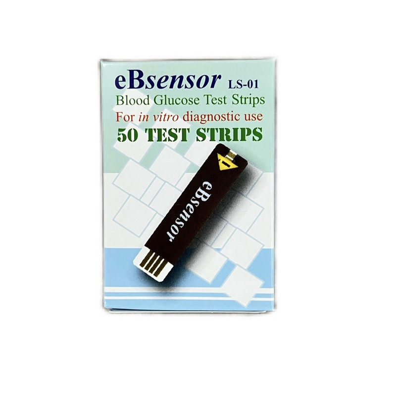 نوار تست قند خون ای بی سنسور مدل eBsensor بسته 50 عددی نوار تست قند خون ای بی سنسور مدل eBsensor بسته 50 عددی
