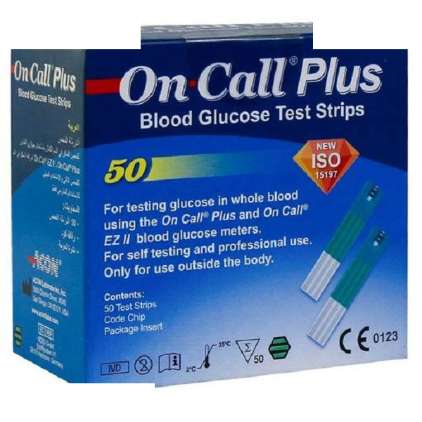 نوار تست قند خون آن کال پلاس کد 1 بسته 50 عددی