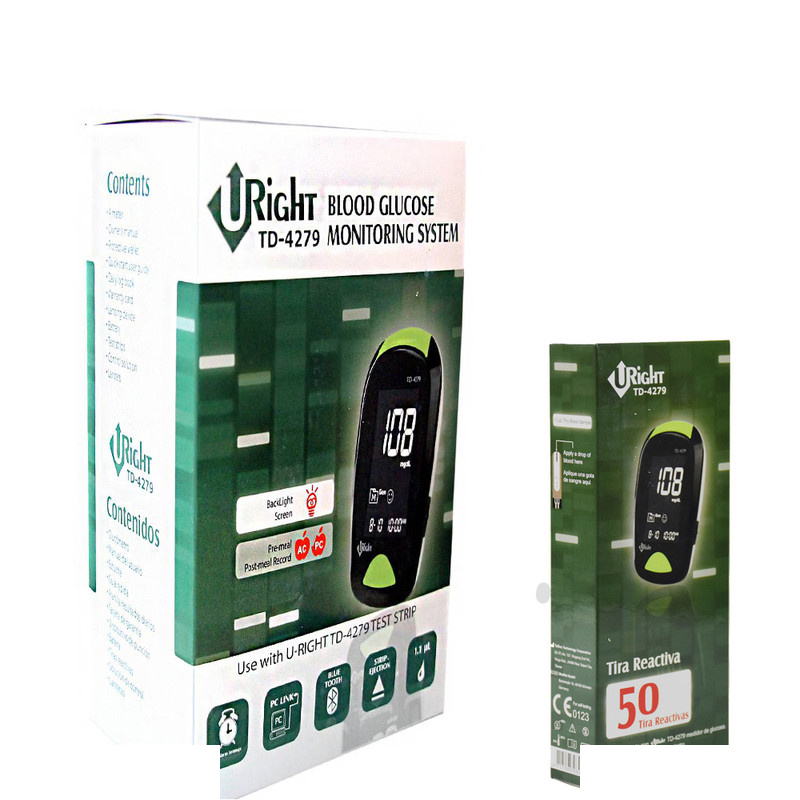 دستگاه تست قند خون یو رایت مدل TD-4279 به همراه نوار بسته 50 عددی