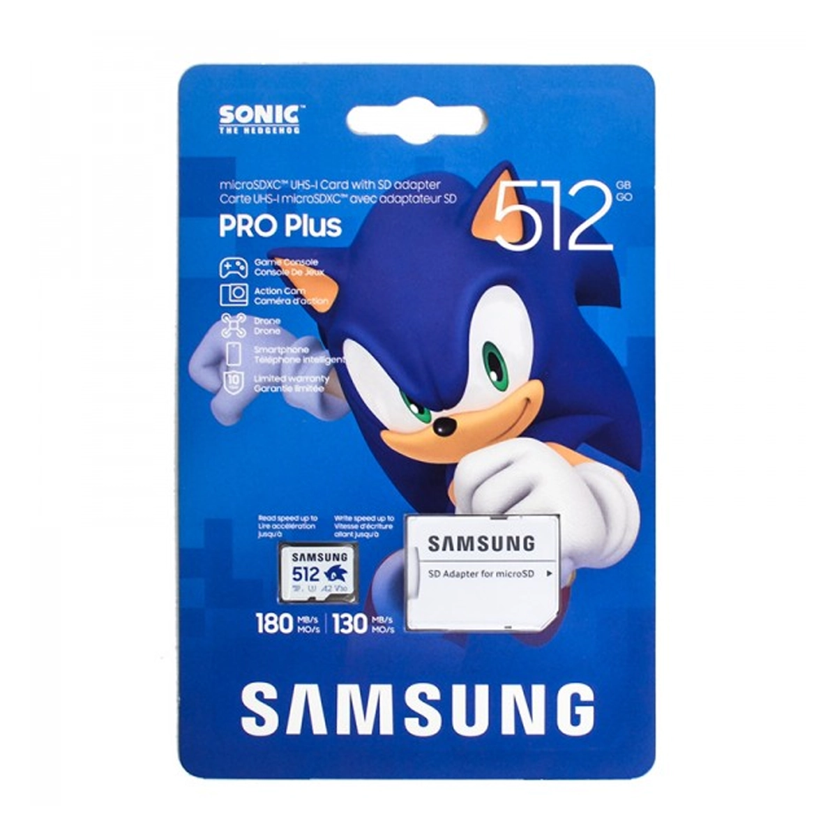 کارت حافظه MicroSDXC سامسونگ مدل PRO Plus SONIC کلاس 10 استاندارد U3 سرعت 180MBps ظرفیت 512 گیگابایت کارت حافظه MicroSDXC سامسونگ مدل PRO Plus SONIC کلاس 10 استاندارد U3 سرعت 180MBps ظرفیت 512 گیگابایت-small-image