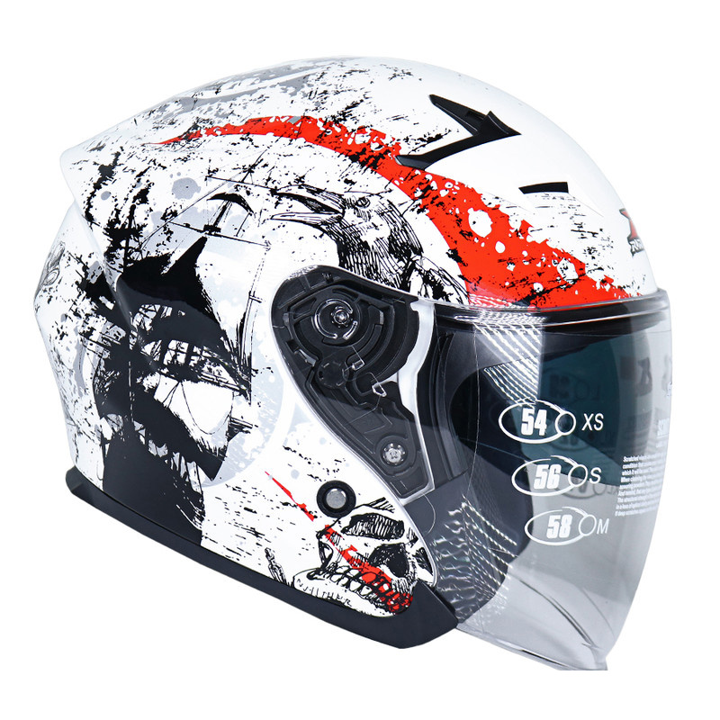 کلاه کاسکت بدون فک راپیدو مدل 878 brq bon wht