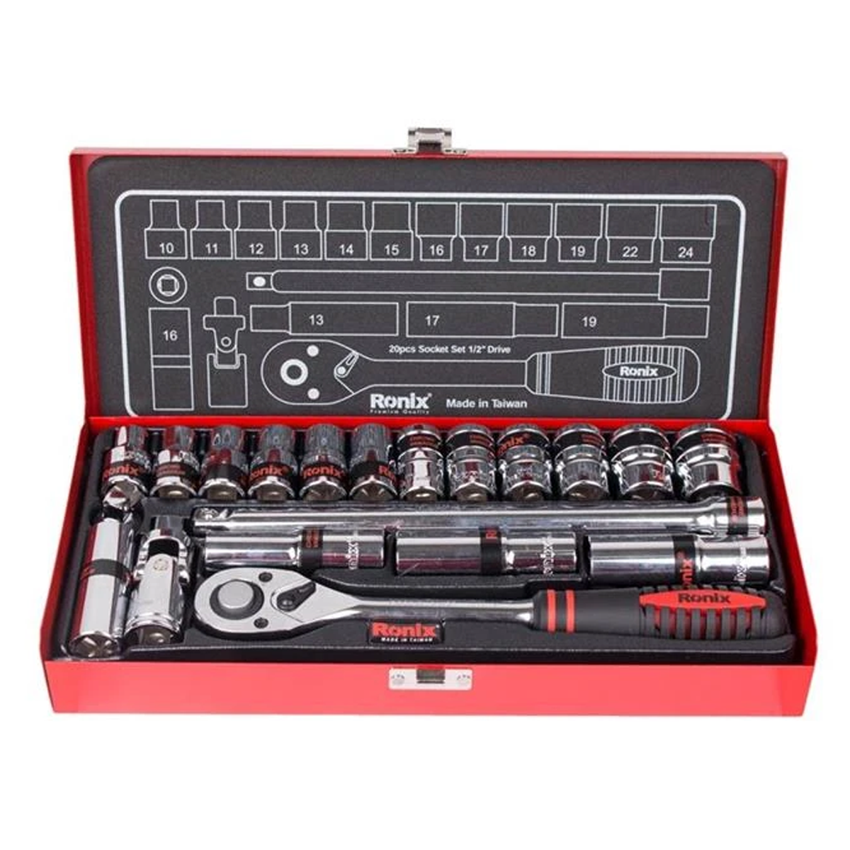 مجموعه 20 عددی آچار و سری بکس رونیکس مدل RX-2620-small-image