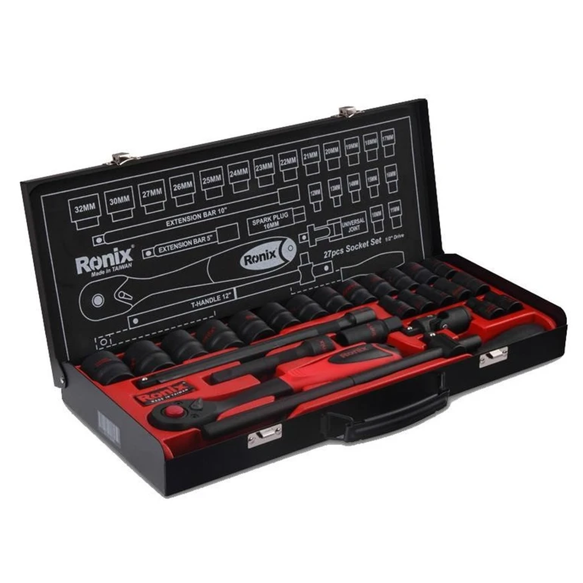 مجموعه 27 عددی آچار بکس و سری بکس رونیکس کد RH-2627-small-image