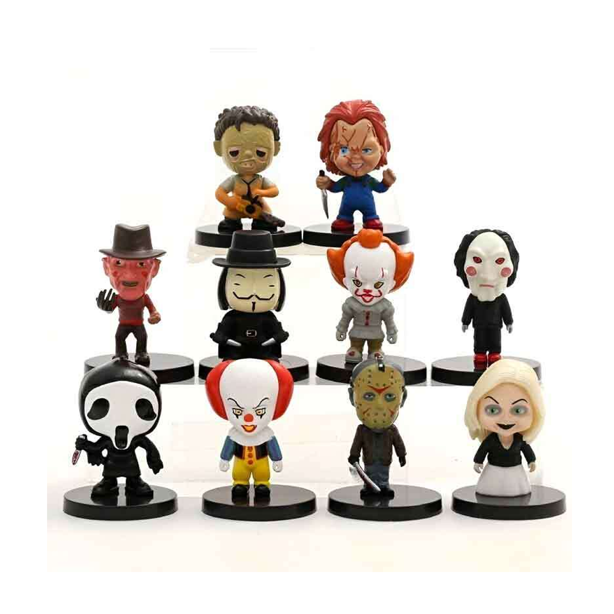 اکشن فیگور طرح شخصیت های فیلم ترسناک بسته 10 عددی اکشن فیگور طرح شخصیت های فیلم ترسناک بسته 10 عددی-small-image