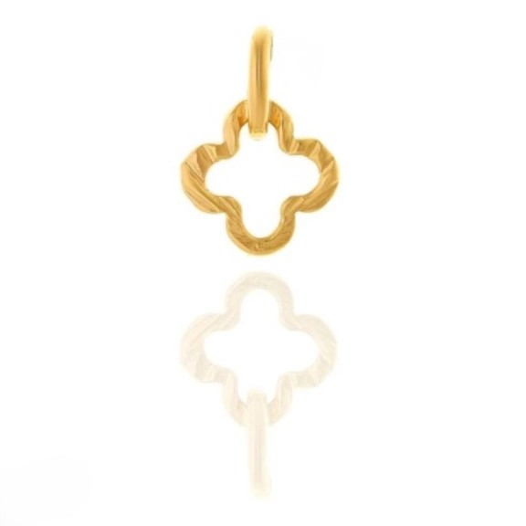 آویز گردنبند طلا  18عیار اپال گلد مدل ونکلیف تو خالی