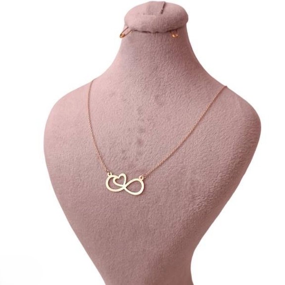 گردنبند طلا 18عیار اپال گلد مدل قلب بی نهایت sh0022