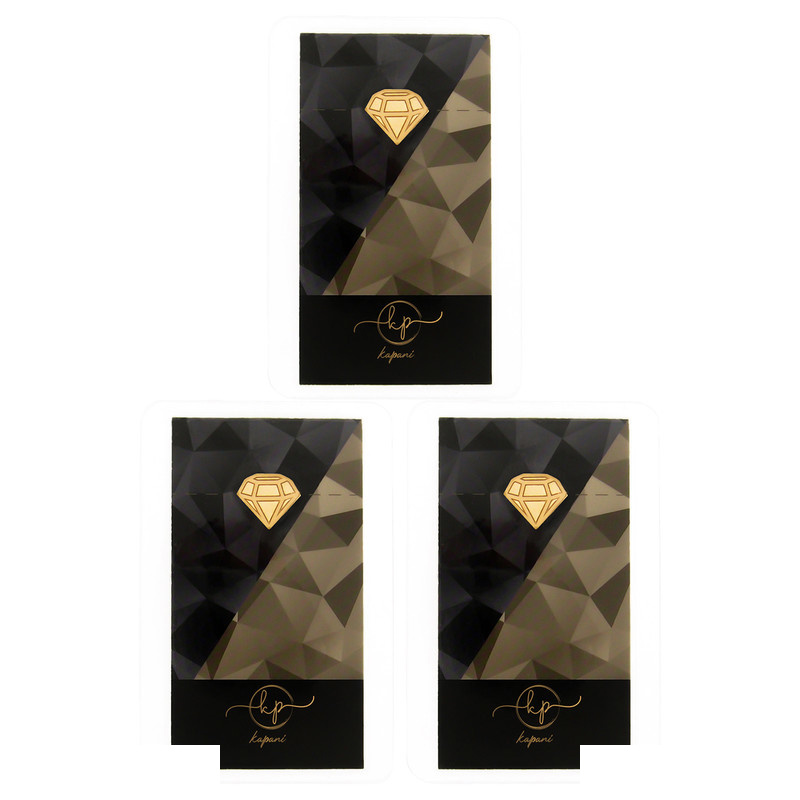 طلا گرمی 18 عیار کاپانی مدل الماس کد kc002-p3 بسته 3 عددی