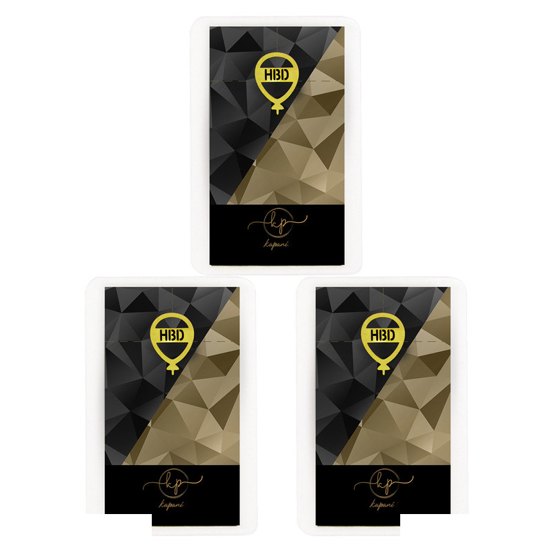 طلا گرمی 18 عیار کاپانی مدل HBD کد kc006-p3 بسته 3 عددی