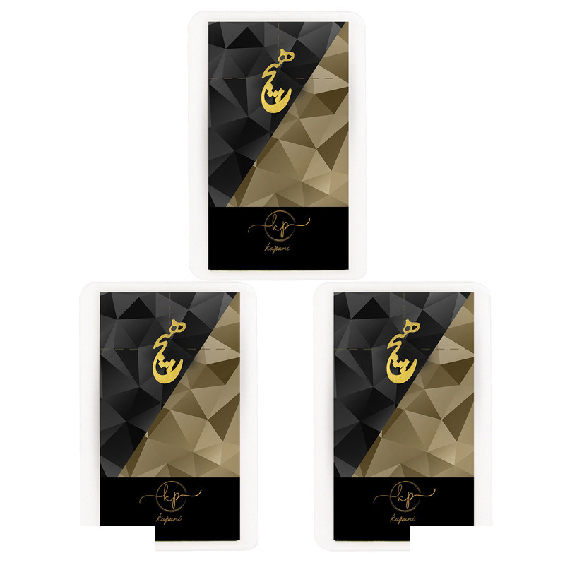 طلا گرمی 18 عیار کاپانی مدل هیچ کد kc014-p3 بسته 3 عددی