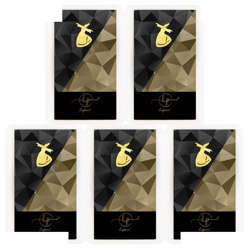 طلا گرمی 18 عیار کاپانی مدل عشق کد kc011-p5 بسته 5 عددی