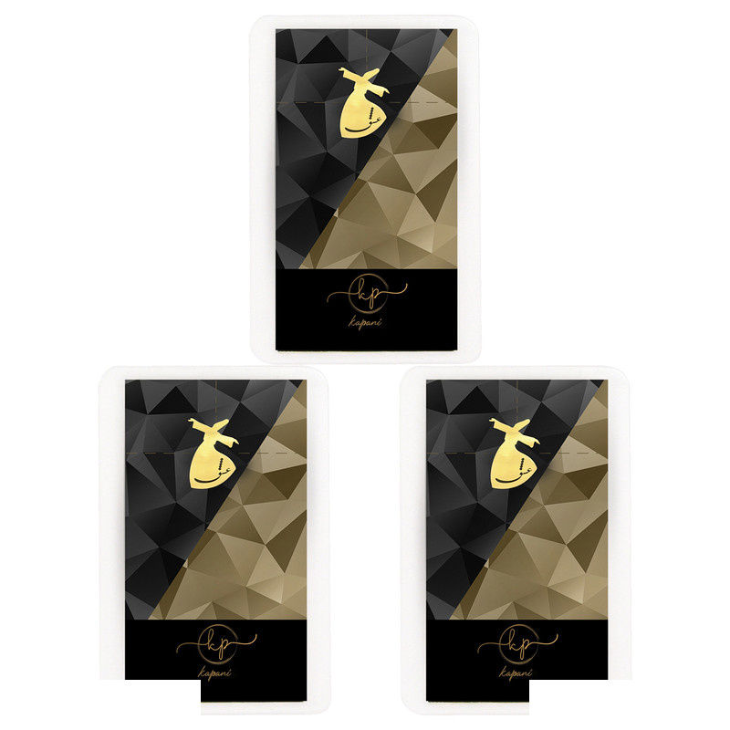 طلا گرمی 18 عیار کاپانی مدل عشق کد kc011-p3 بسته 3 عددی