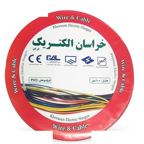 سیم برق مدل افشان 1 در 1 مس خراسان الکتریک مدل TOZIE
